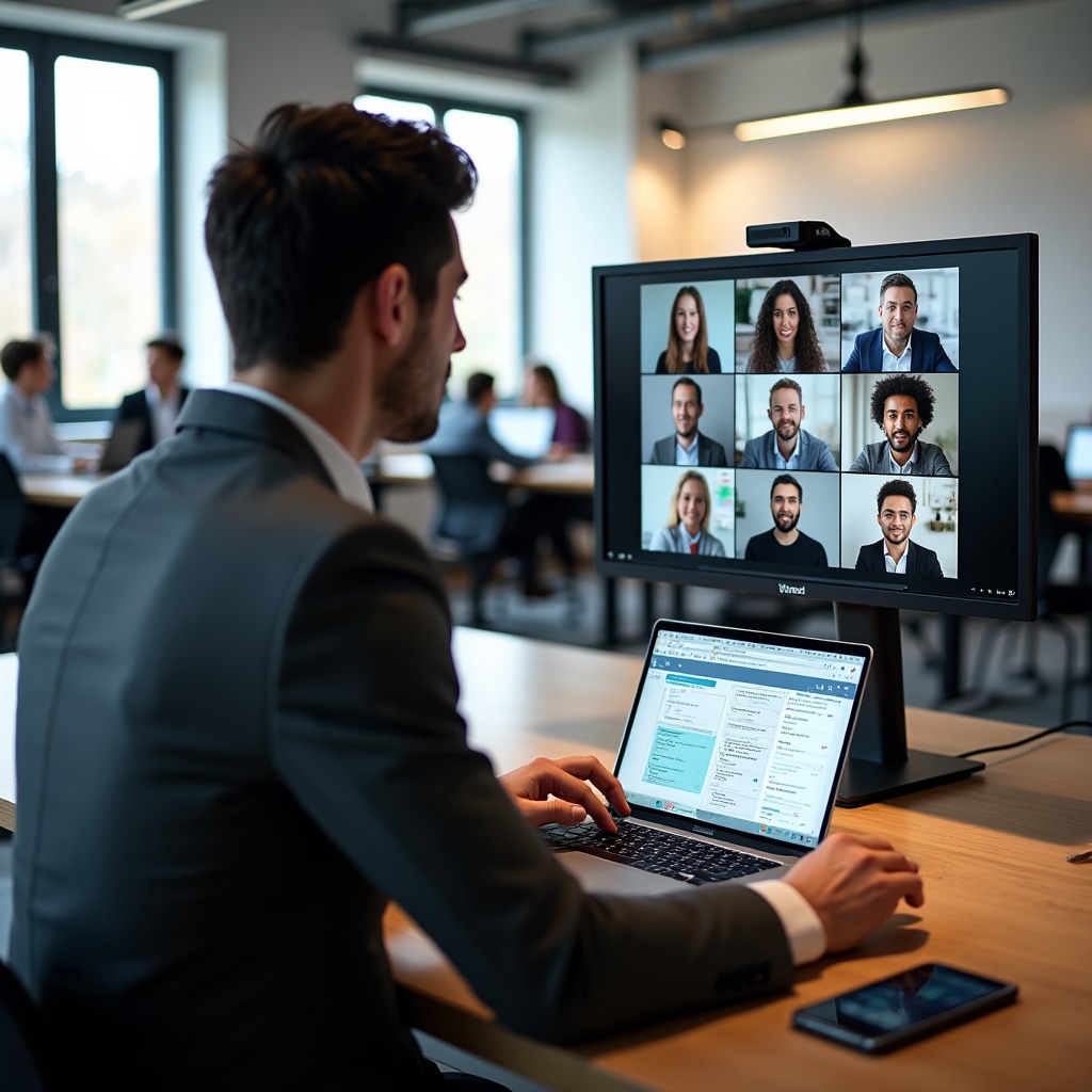 Întâlnire de colaborare online